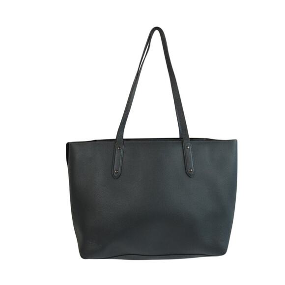 Coach Green Leather Tote Shoulder Shopper Bag - Picture 4 of 8